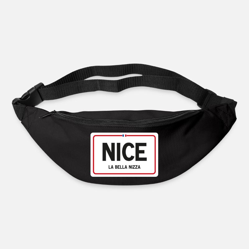 Joli signe de nom de lieu - Sac banane - noir
