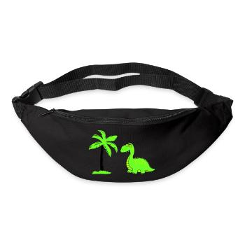 dinosaurier palme 02 - Gürteltasche - Schwarz - Vorne