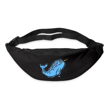 Cute Narwhal Illustration - Bum bag - black - Front