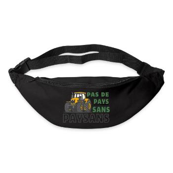 Pas de pays sans paysans - Sac banane - noir - Devant