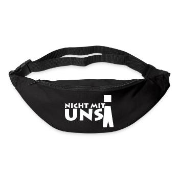 nicht mit uns! - Gürteltasche - Schwarz - Vorne