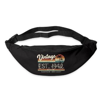 1942 né cadeau d’anniversaire vintage - Sac banane - noir - Devant