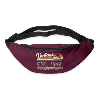 1948 Born Vintage Birthday Gift - Bum bag - burgundy - Front