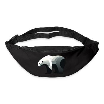 Ours blanc - Sac banane - noir - Devant