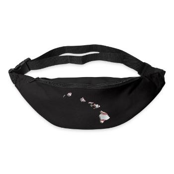 Real Baseball in the Hawaii State Map - Bum bag - black - Front