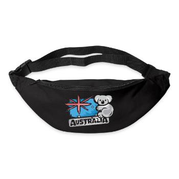 Australia Koala Comic Bear Nature Animal Logo Cartoon - Bum bag - black - Front