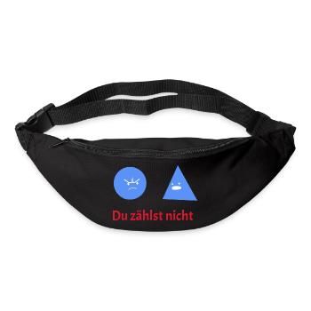 Vous ne comptez pas : l’humour géométrique - Sac banane - noir - Devant