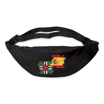 Dominica Spanien Vintage Flagge Dominicaner - Gürteltasche - Schwarz - Vorne