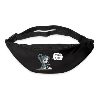 Skeleton Holding Plant Hope Rebirth Saying - Bum bag - black - Front