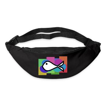 FISCH. SARDINE. APRILSCHERZ. MEER. OZEAN - Gürteltasche - Schwarz - Vorne