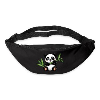 Happy Panda with Bamboo - Bum bag - black - Front