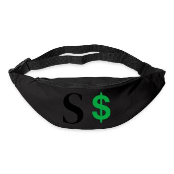 Buchstabe s Dollar - Gürteltasche - Schwarz - Vorne