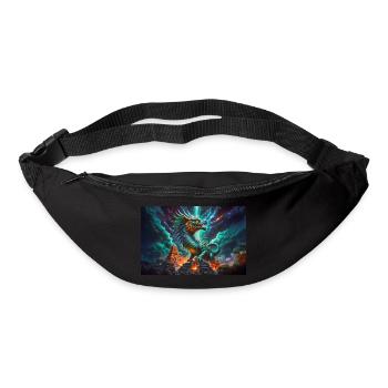 Quetzalcoatl, Aztec feathered serpent god of myth - Bum bag - black - Front