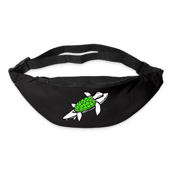 Water Turtle Surfboard Surfer Fun Surfing - Bum bag - black - Front