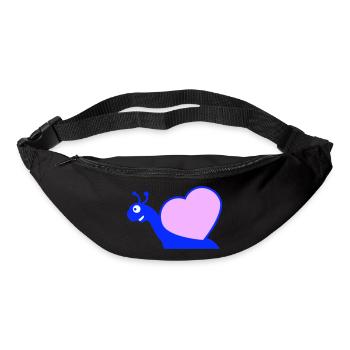 Snail Heart Snail Shell Cute Love Romantic - Bum bag - black - Front