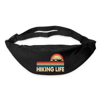 Wandern Wanderer Bergsteiger Geschenk - Gürteltasche - Schwarz - Vorne