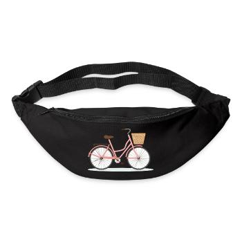 Pink Bicycle with Basket - Bum bag - black - Front