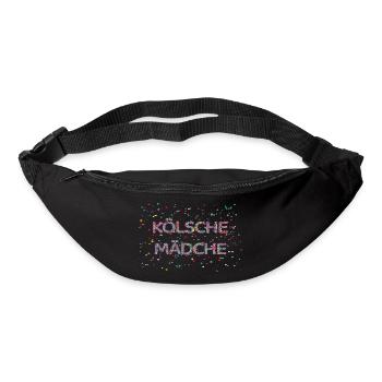 Kölsche Mädche Fasching Karneval Konfetti Kostüm - Gürteltasche - Schwarz - Vorne