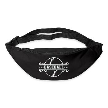 Baseball Ornament Frame Emblem - Bum bag - black - Front