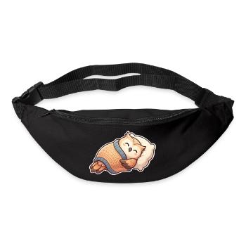 Owl Sleeping - Bum bag - black - Front