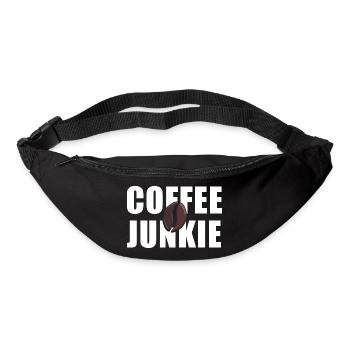 Accro au café : Amour de la caféine - Sac banane - noir - Devant