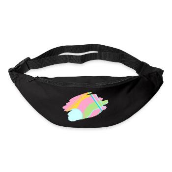 Pastell Abstrakt Design - Gürteltasche - Schwarz - Vorne