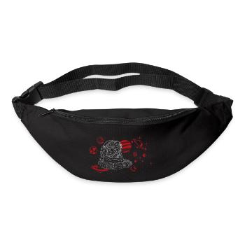 Mute cry in space, white - Bum bag - black - Front