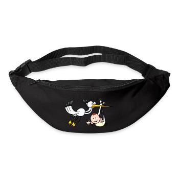 The stork brings the baby. - Bum bag - black - Front