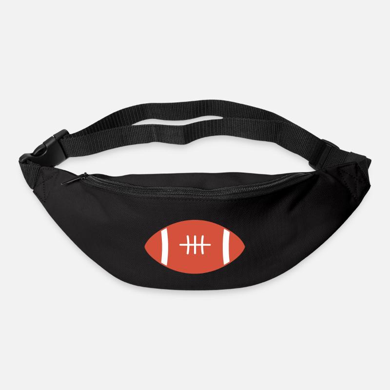 Ballon de rugby - Sac banane - noir