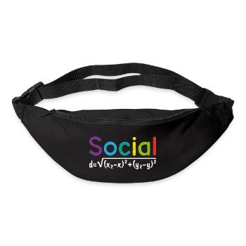 Social Math School Gift Nerd Teacher - Bum bag - black - Front