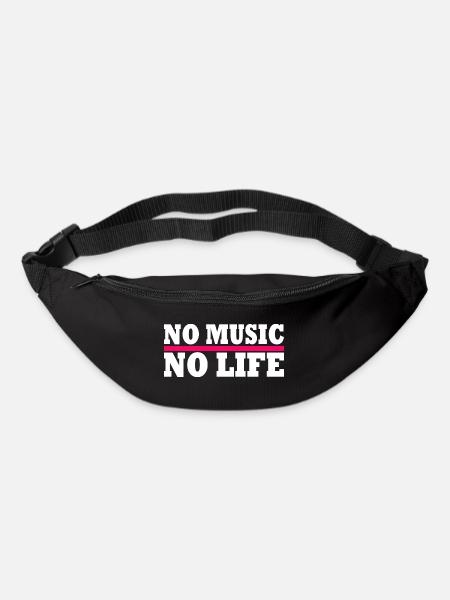 No music no life - Sac banane - noir