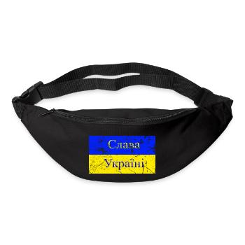 Slava Ukraini Honor of Ukraine Слава Україні - Bum bag - black - Front
