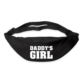 PAPA FILLE | Cadeau pour père, papa, fille - Sac banane - noir - Devant
