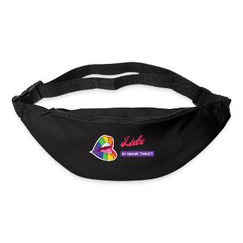 Liebe ist niemals falsch - Gürteltasche - Schwarz - Vorne
