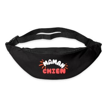 Maman Chien Pattes Joyeuses - Sac banane - noir - Devant