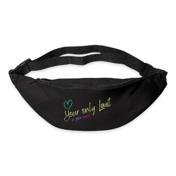 Motivation - ohne Grenzen / keine Limits - Gürteltasche - Schwarz - Vorne