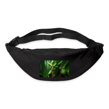 gobelin maléfique sourire monstre sombre horreur effrayant - Sac banane - noir - Devant