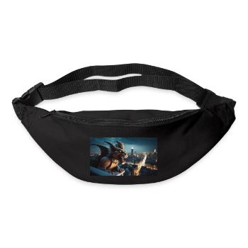 Gargoyle with an evil smile monster dark horror - Bum bag - black - Front