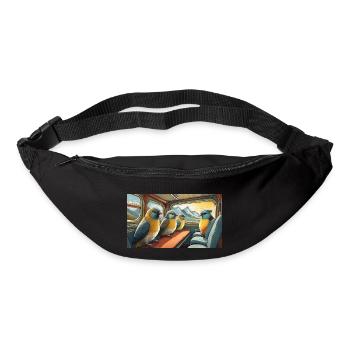 Pun ambiguous expression Zugvögel migratory birds - Bum bag - black - Front