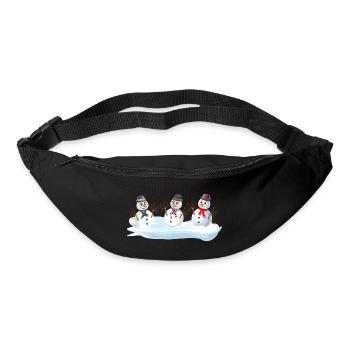 Bonhommes de neige - Snowman Christmas squad - Sac banane - noir - Devant