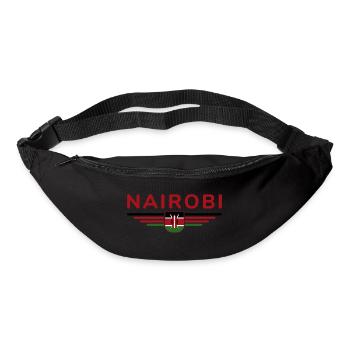 Nairobi fans: T-shirt for Kenya lovers - Bum bag - black - Front