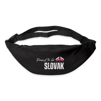 Fier Slovaque, j’aime la Slovaquie - Sac banane - noir - Devant