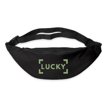 Lucky Typography Green Minimalist - Gürteltasche - Schwarz - Vorne