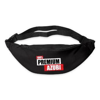 Azubi Premium - lustiges Geschenk 100 Prozent - Gürteltasche - Schwarz - Vorne