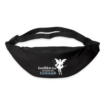 Konflikte löse ich meist mit Feenstaub (Spruch und - Gürteltasche - Schwarz - Vorne