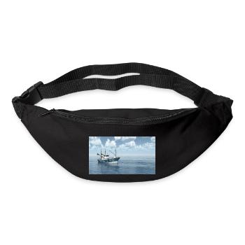 Ein Fischkutter im offenen Meer - Gürteltasche - Schwarz - Vorne