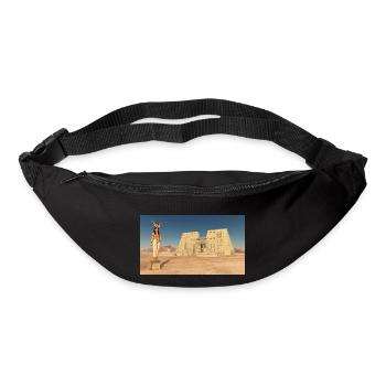 Déesse Hathor et Temple d'Horus à Edfou - Sac banane - noir - Devant