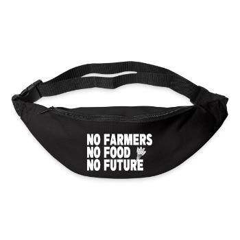 No Farmers No Food Bauern Demo Landwirte Protest - Bum bag - black - Front