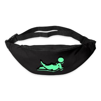 chubby woman in green - Bum bag - black - Front