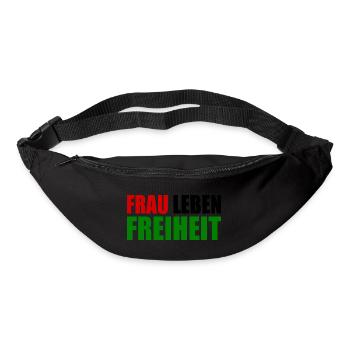 Frau leben freiheit - Gürteltasche - Schwarz - Vorne